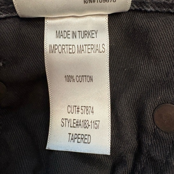 Agolde Tapered Baggy Jean in Washed Black High Rise Button Fly 80s Inspo Size 27 - Picture 13 of 13